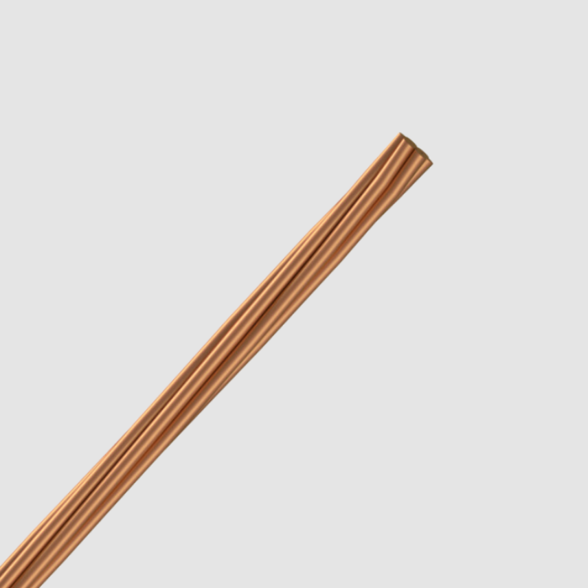 Bare copper ground conductor