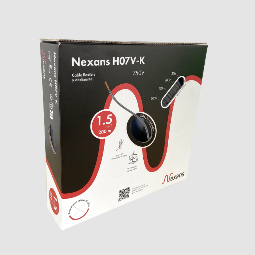 Nexans H07V-K Easybox 1x1.5 Gris 200m