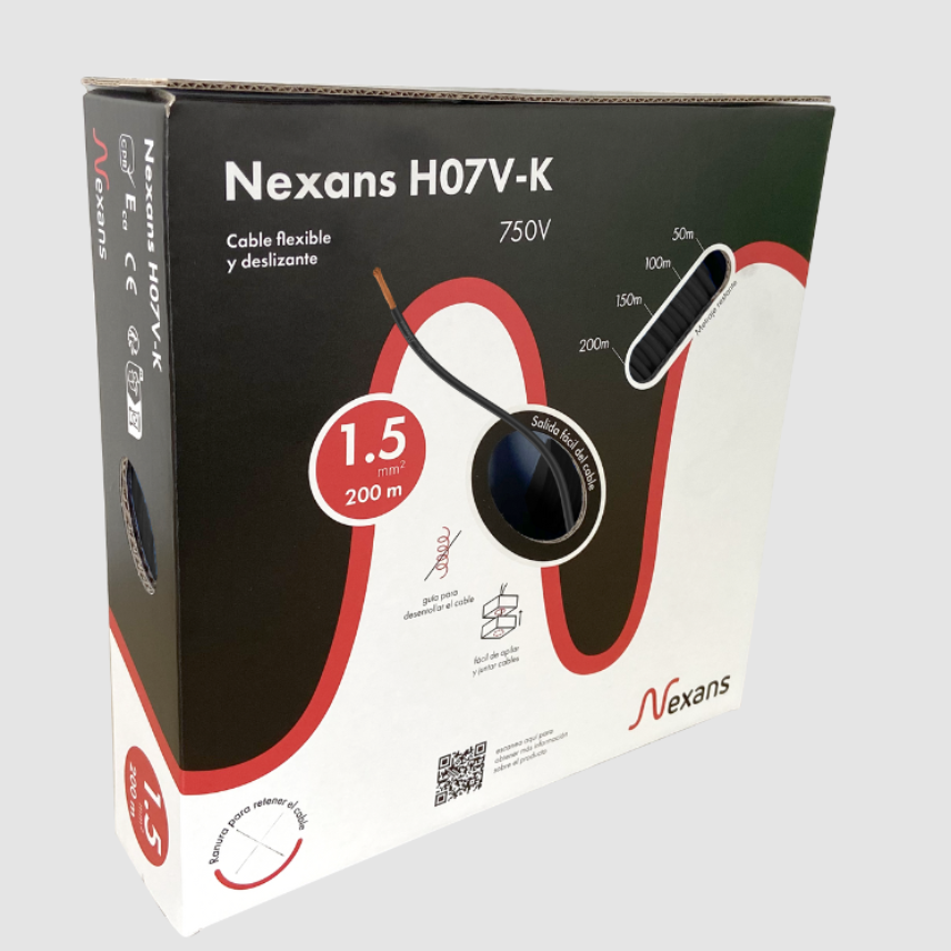 Nexans H07V-K Easybox 1x1.5 Black 200m