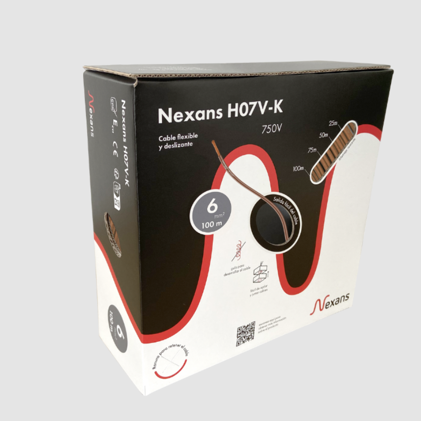 Nexans H07V-K Easybox 1x6 Marron 100m