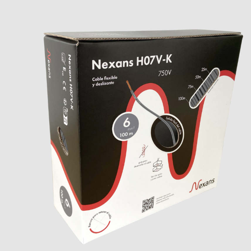 Nexans H07V-K Easybox 1x6 Gris 100m