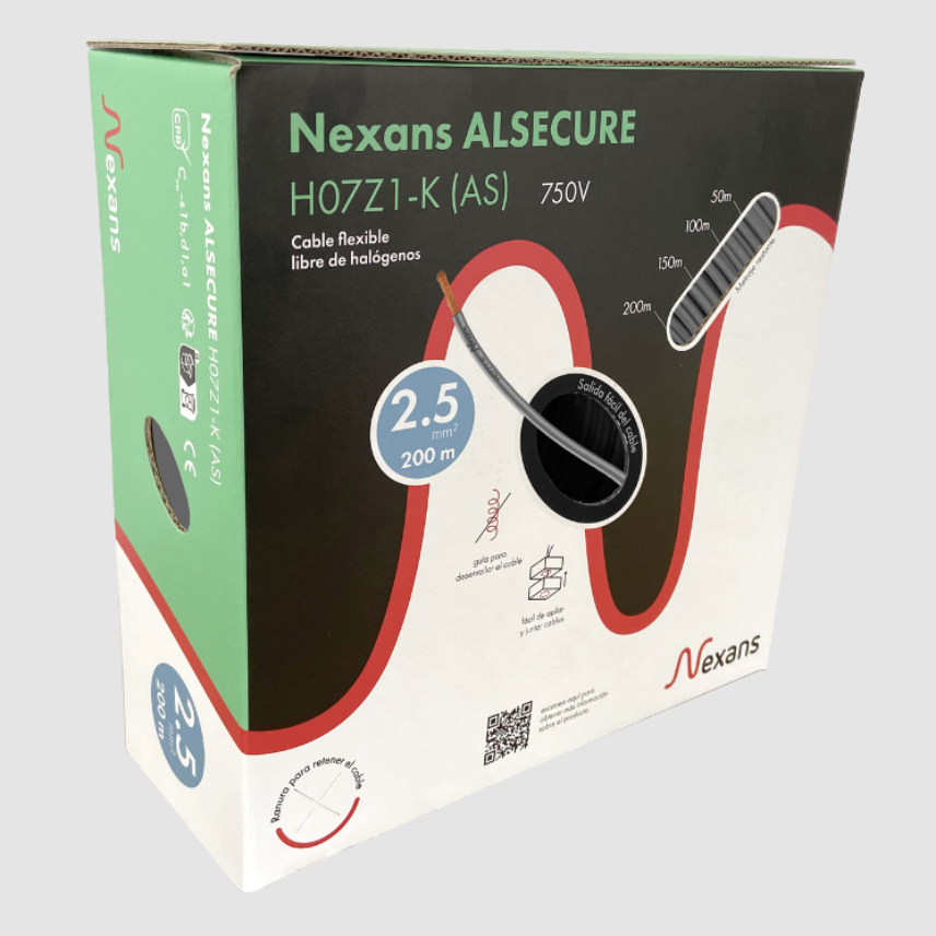 Nexans H07Z1-K Easybox 1x2.5 Grey 200m