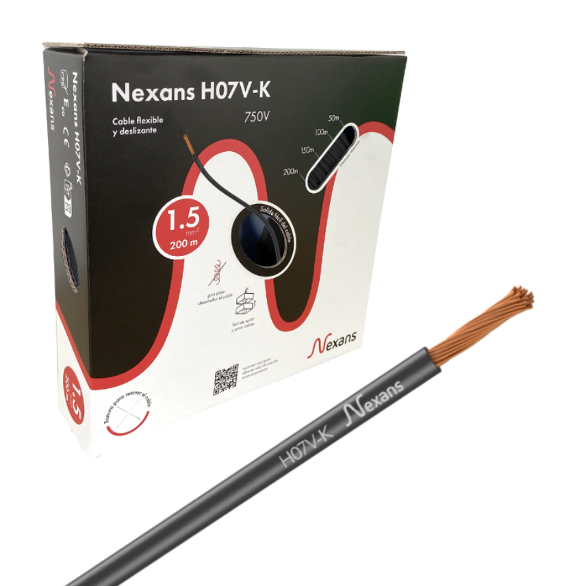 Nexans H07V-K Easybox 1x1.5 Black 200m