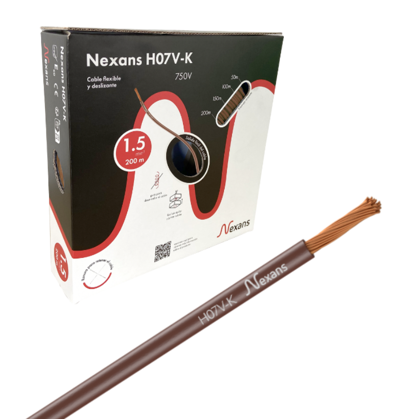 Nexans H07V-K Easybox 1x1.5 Marron 200m