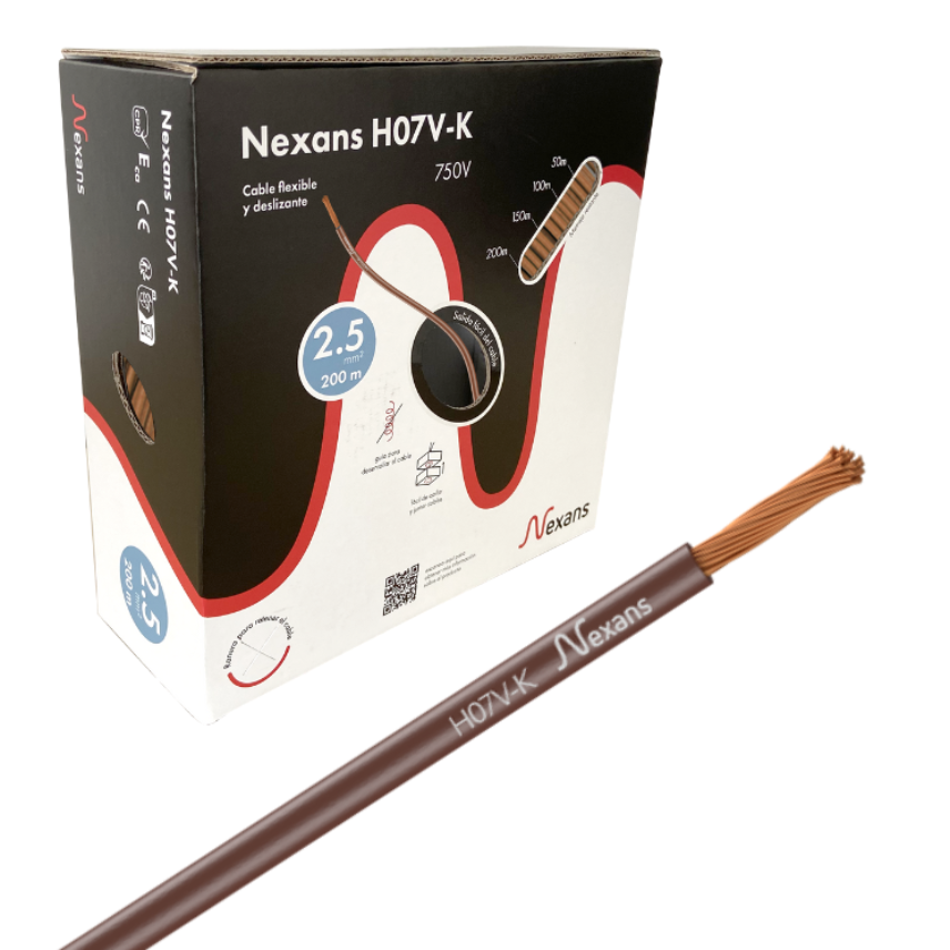 Nexans H07V-K Easybox 1x2.5 Brown 200m