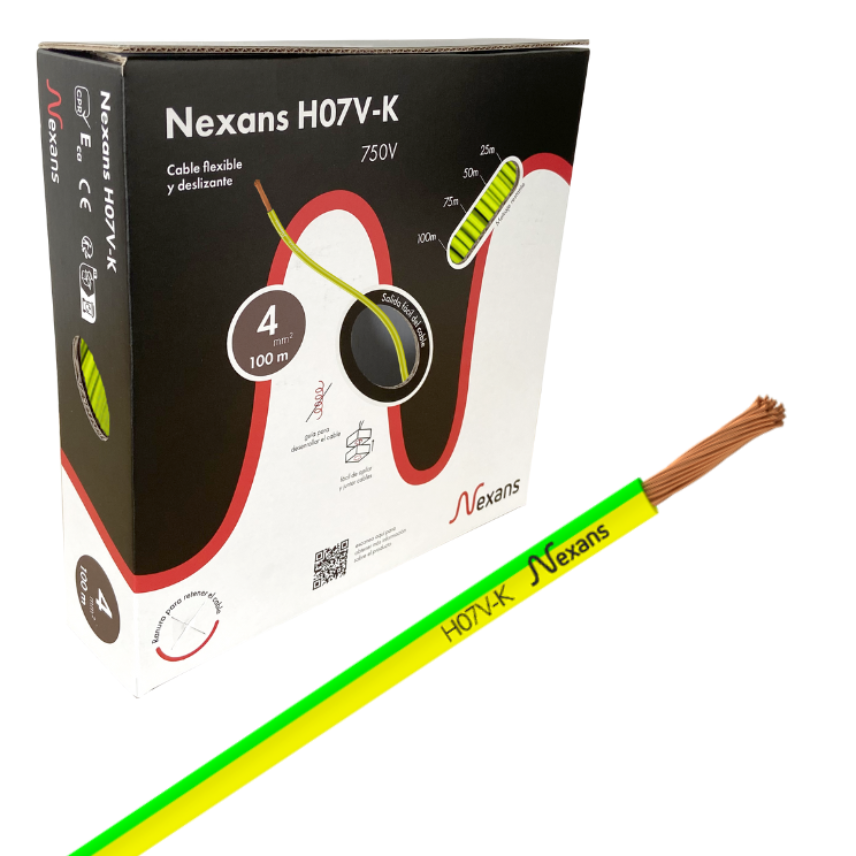 Nexans H07V-K Easybox 1G4 Green-Yellow 100m