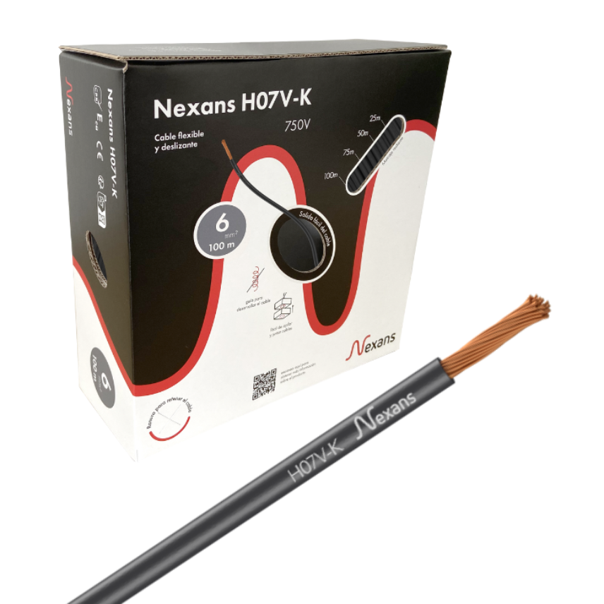 Nexans H07V-K Easybox 1x6 Negro 100m