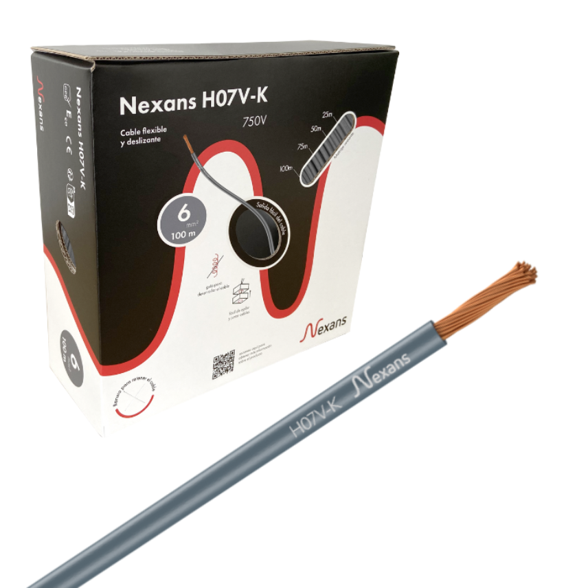 Nexans H07V-K Easybox 1x6 Gris 100m